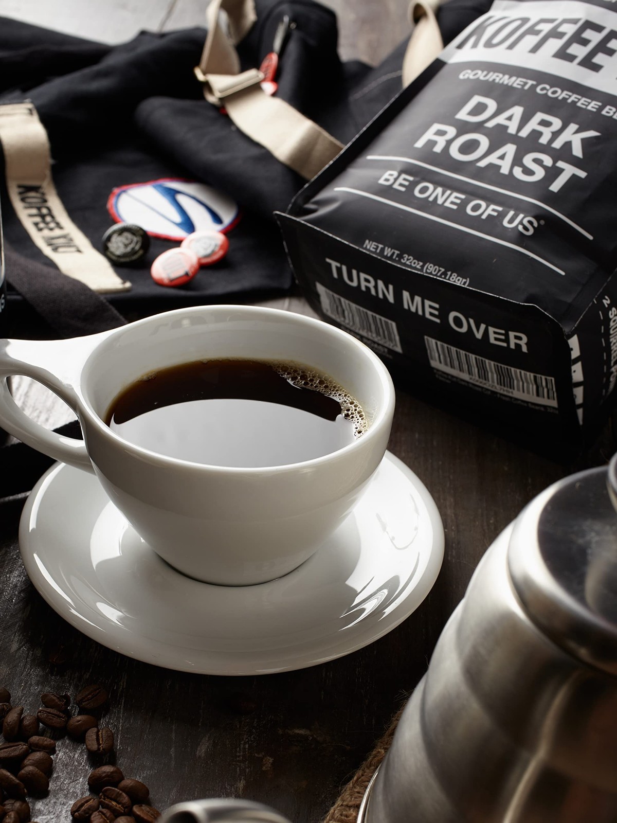 Dark Roast Whole Bean Coffee – 100% Arabica Gourmet Blend, Smooth & Balanced, 32