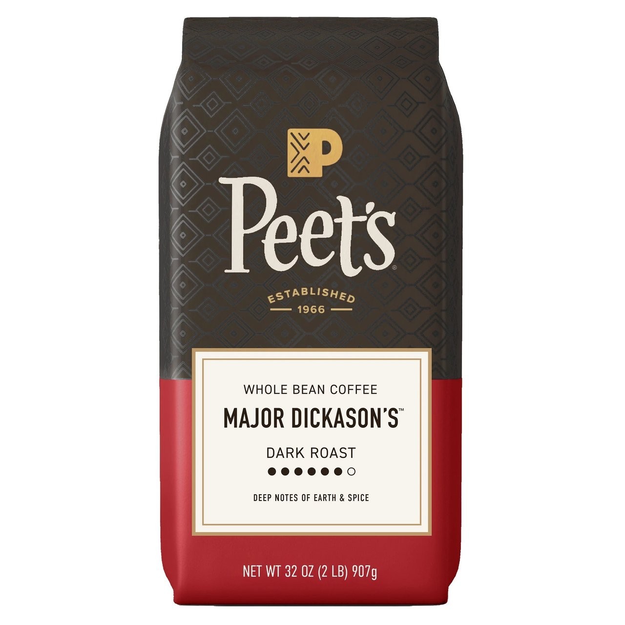 Peet’s Coffee Major Dickason’s Blend Dark Roast Whole Bean 2 lb Exp 03/27