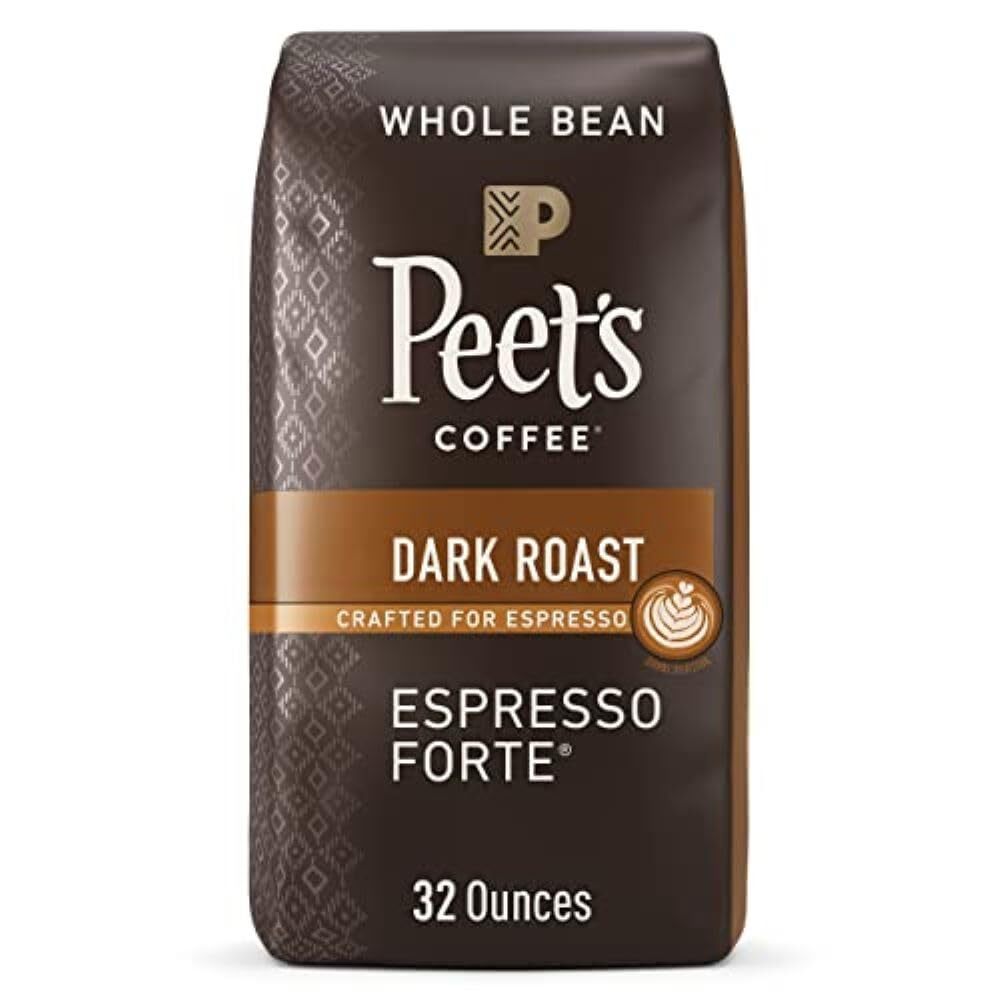 Peet’s Coffee Dark Roast Espresso Forte Whole Bean 32 Ounce Bag