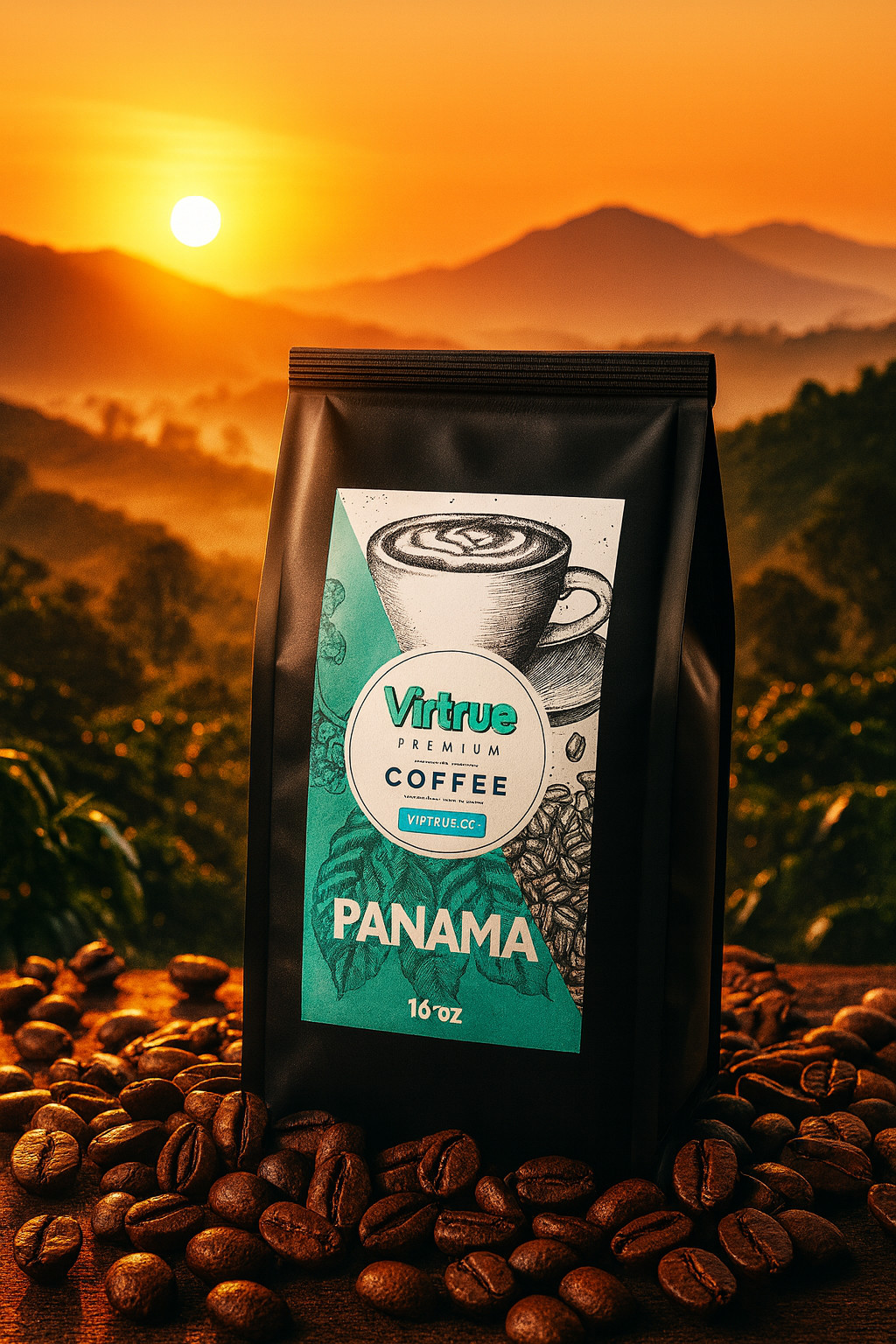 Panama Dark Roast Coffee 16oz – Ground/Whole Bean – Smooth Flavor – Fast Shippin