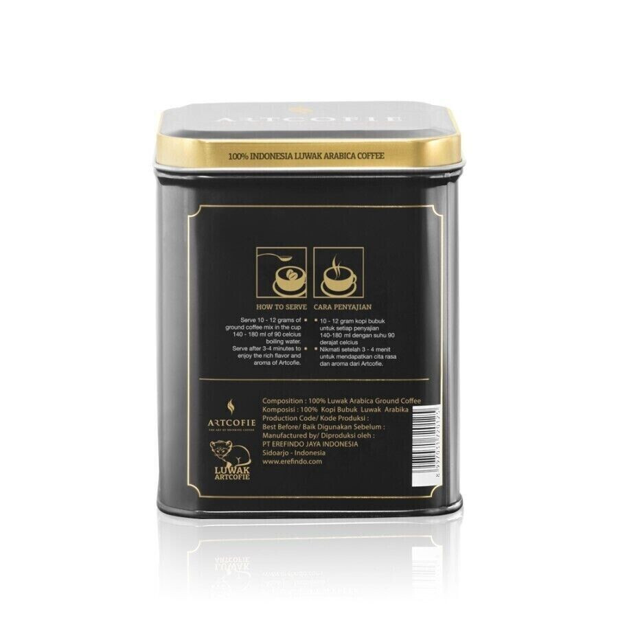 Coffee Luwak Indonesia Pure Wild Luwak Arabica Coffee Tin Box Whole Beans 100gr