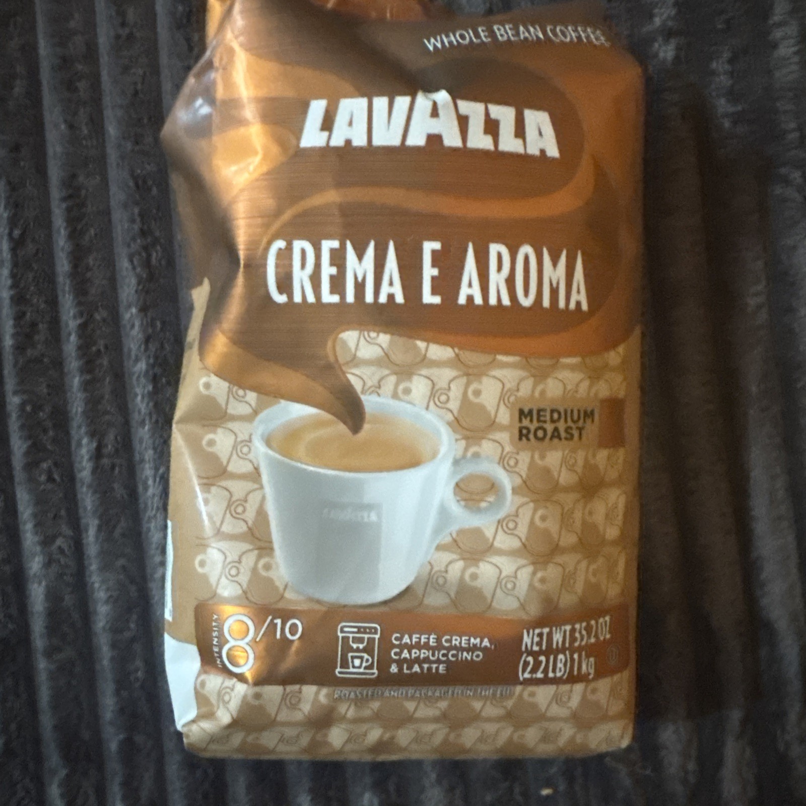 Crema E Aroma Whole Bean Coffee Blend, 2.2-Pound Bag , Balanced Medium Roast