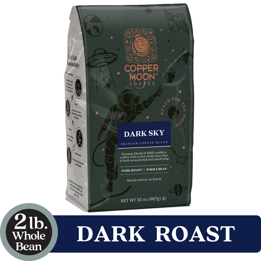 Copper Moon Coffee Dark Sky Blend, Whole Bean, 2 Lb.
