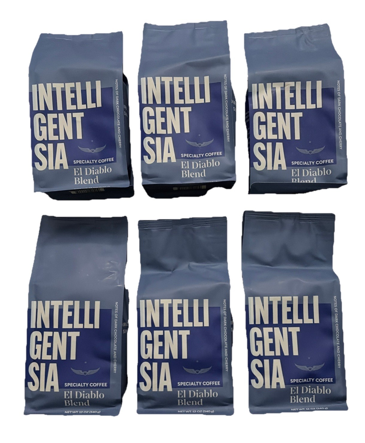 6X Intelligentsia Coffee, Medium Roast Whole Bean Coffee El Diablo 12 Ounce Bag