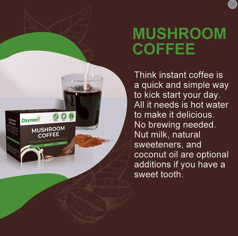 Mushroom Organic Coffee Blend Espresso For Focus,Immunity,Energize /USA Seller.