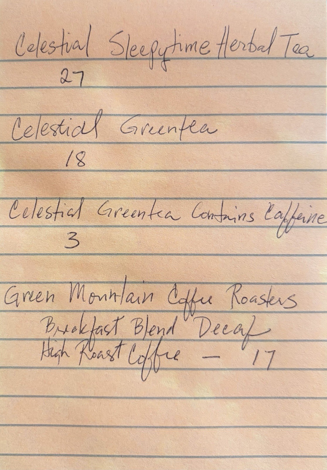 Keurig Celestial Brand Coffee MIX Pods(decaf), Green tea,& Sleepy Time Tea