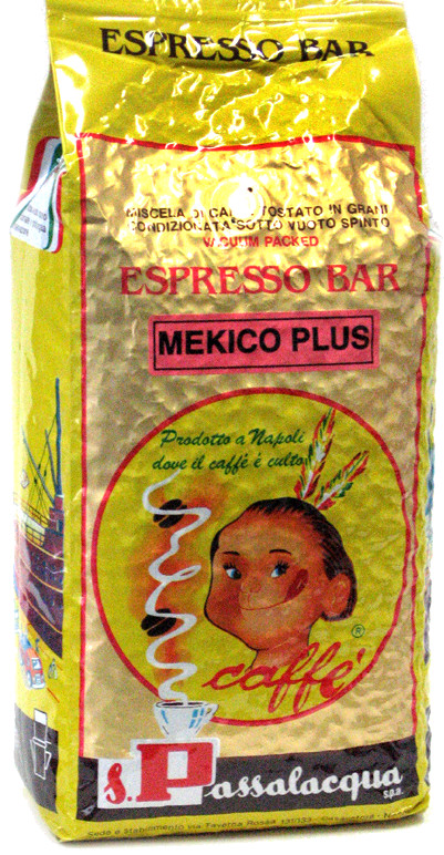 COFFEE PASSALACQUA MEKICO PLUS – ESPRESSO BAR – PACK 3Kg (6.6lbs) COFFEE BEANS