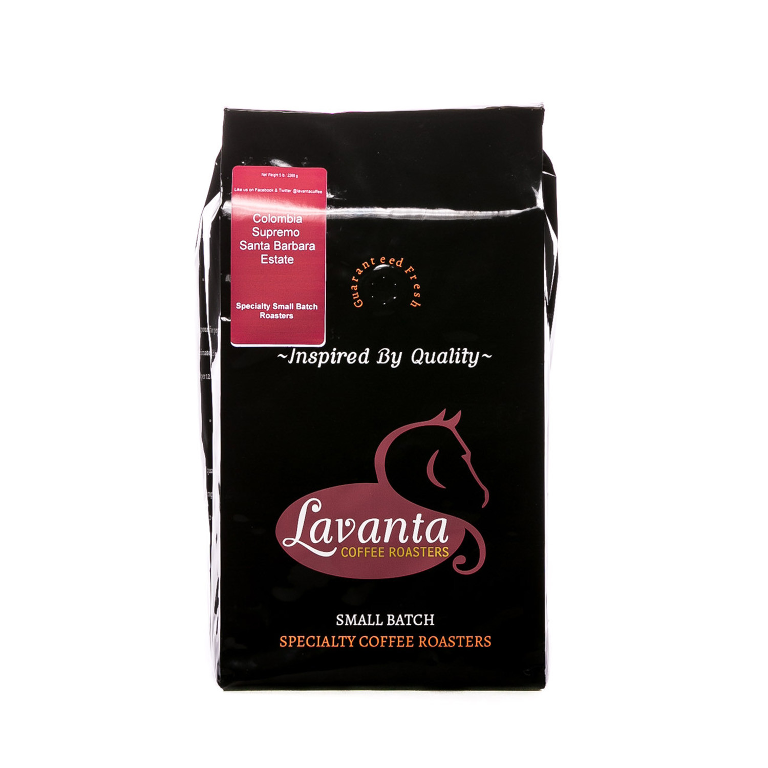 Lavanta Coffee Colombian Supremo Santa Barbara Green or Roasted Coffee