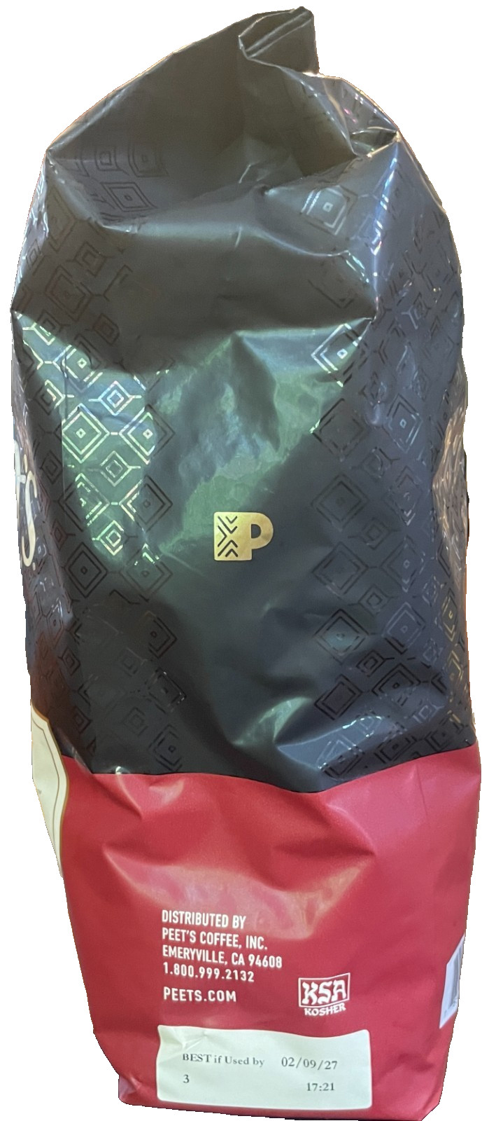 Peet’s Coffee Major Dickason’s Blend Coffee Dark Roast Whole Bean 2 Lbs E 2/9/27