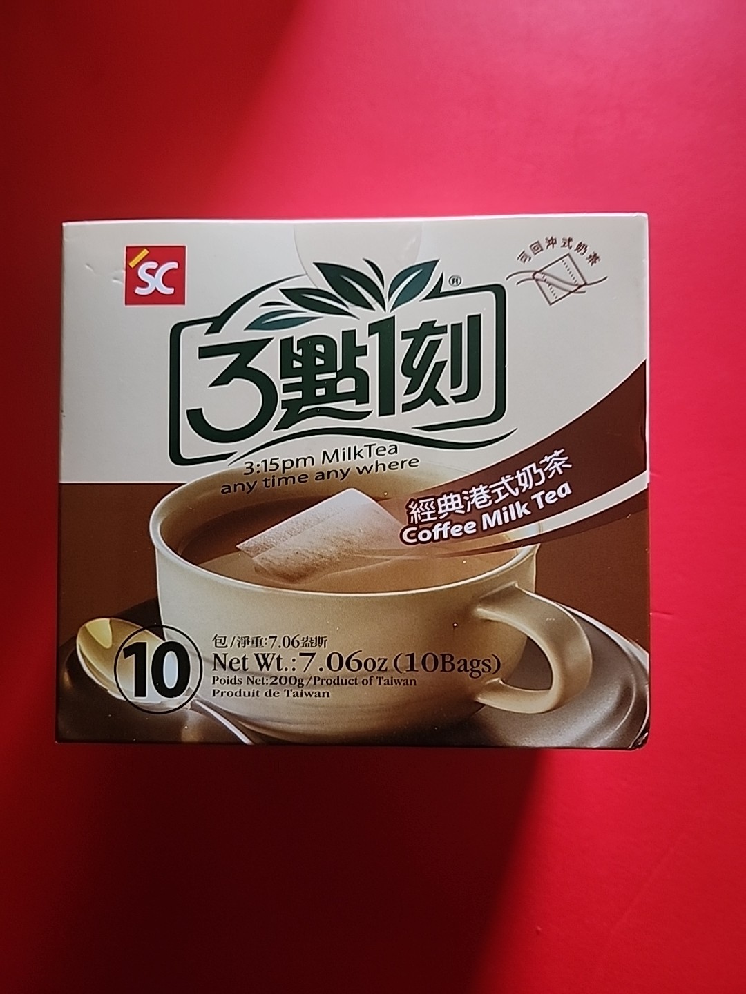 2 PACK 3:15PM COFFEE MILK TEA 10 BAGS 6.7 OZ