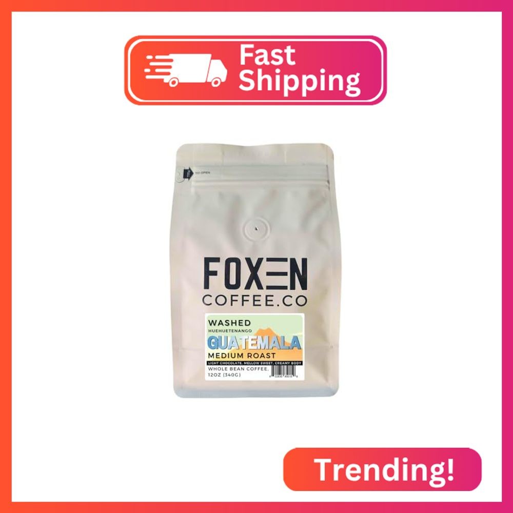 Foxen Coffee Washed Guatemala, Whole Bean, Medium Roast, 12 ounce