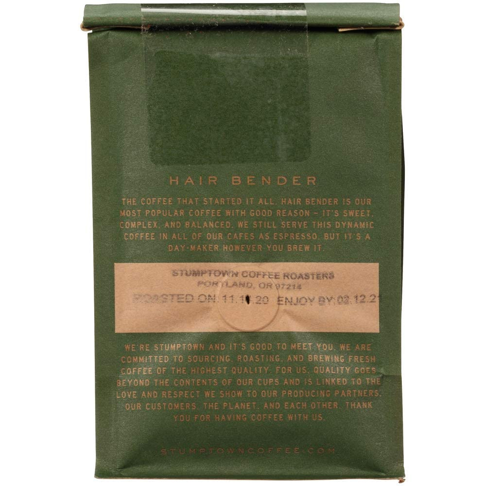 Hair Bender, Ground Coffee, 12 Ounce Bag, Flavor Notes of Citrus & Dark Chocolat
