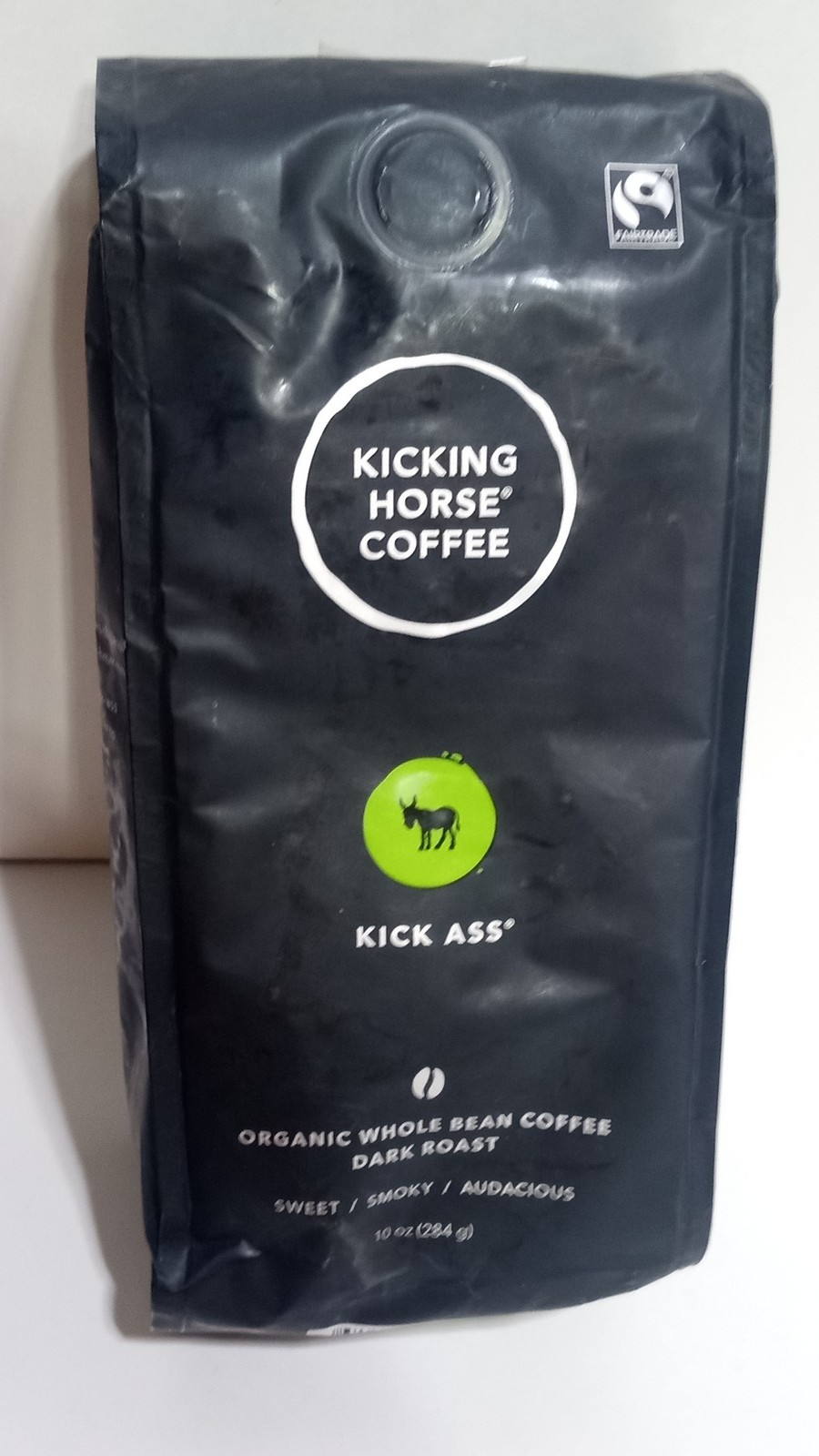 Kicking Horse Coffee Kick Ass Organic Whole Bean Dark Roast 10 oz (284g)