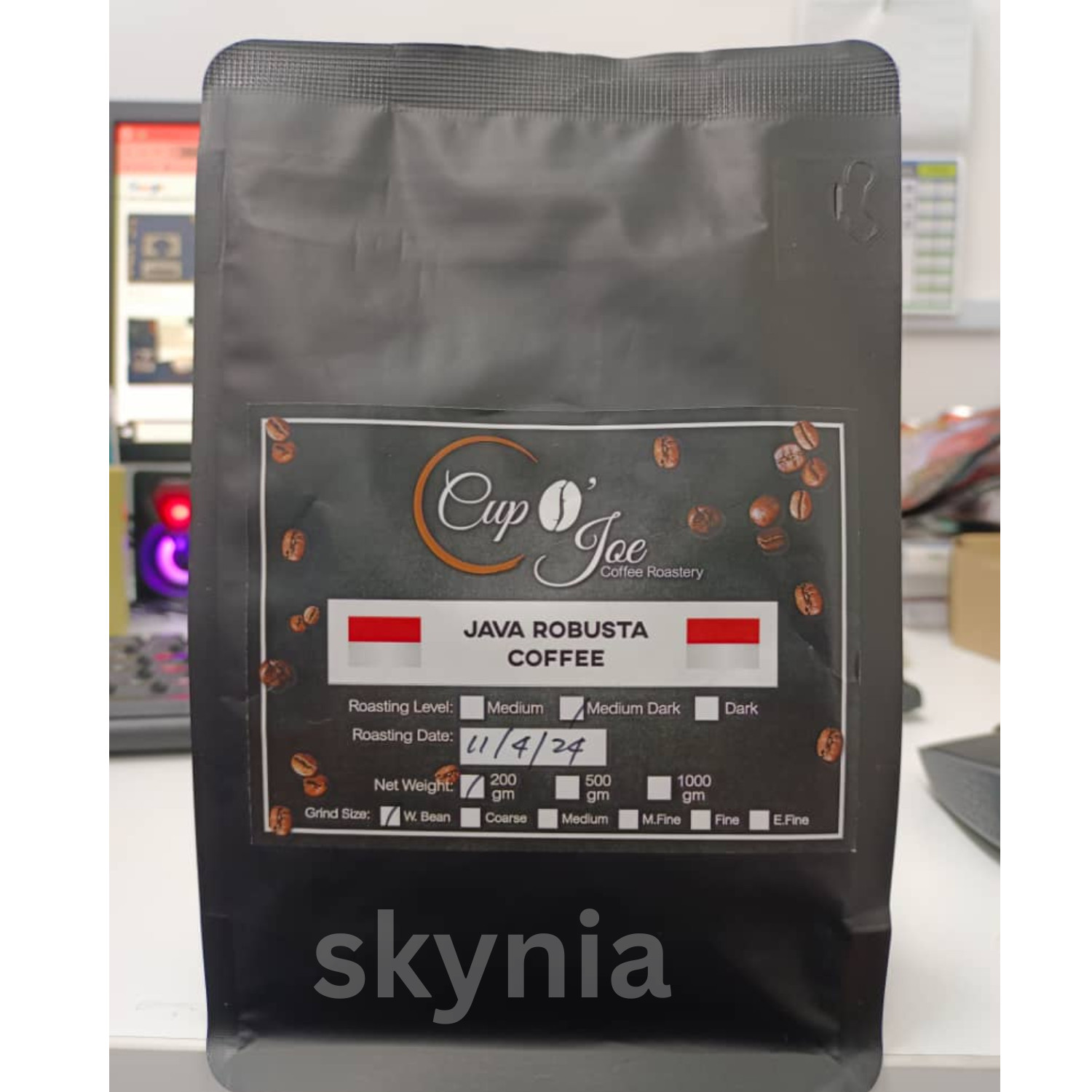 Java Robusta Coffee 1/2 pound Medium Dark bean beautiful forever