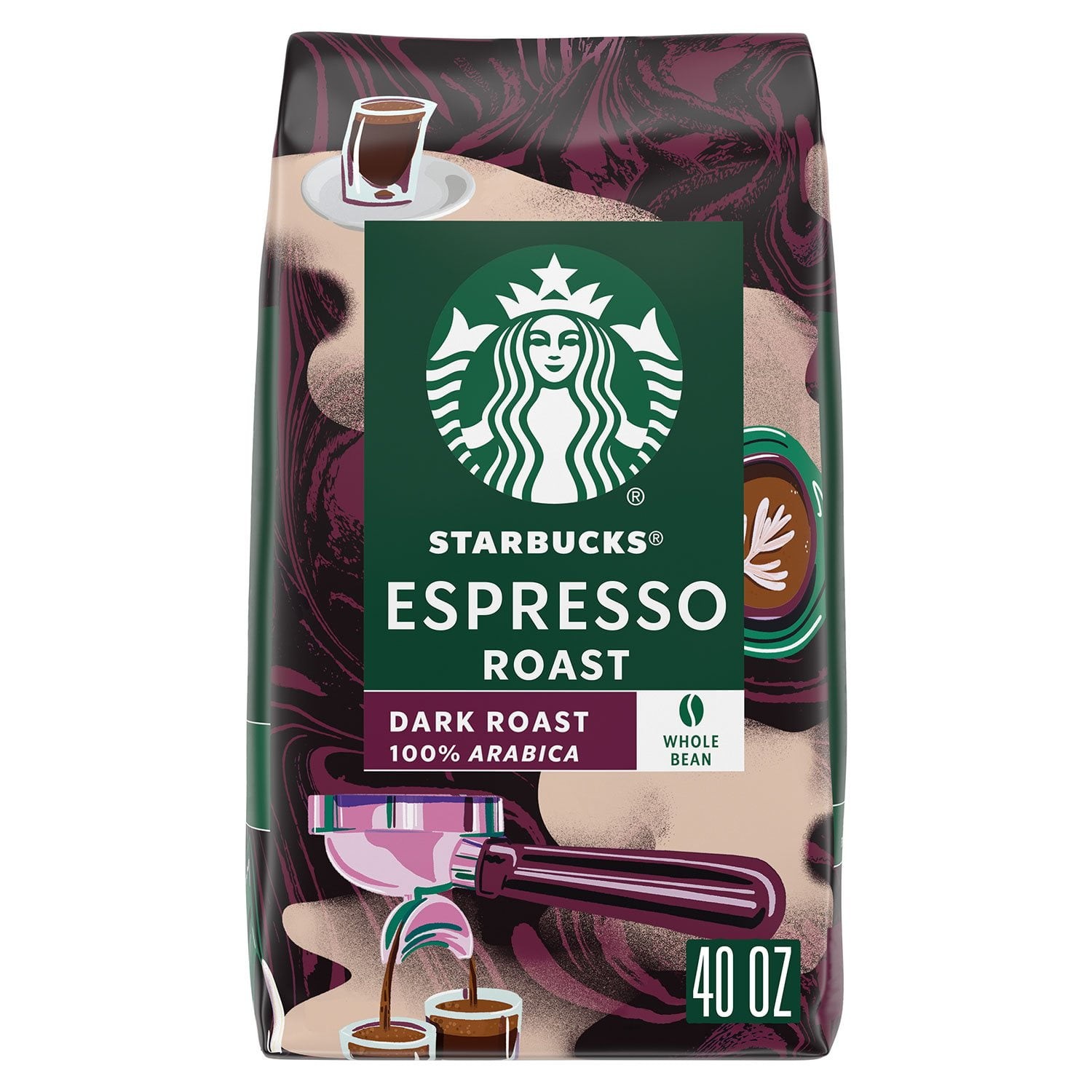 Starbucks Espresso, Dark & Medium Roast Coffee 40 oz, Choose Your Coffee Flavor.
