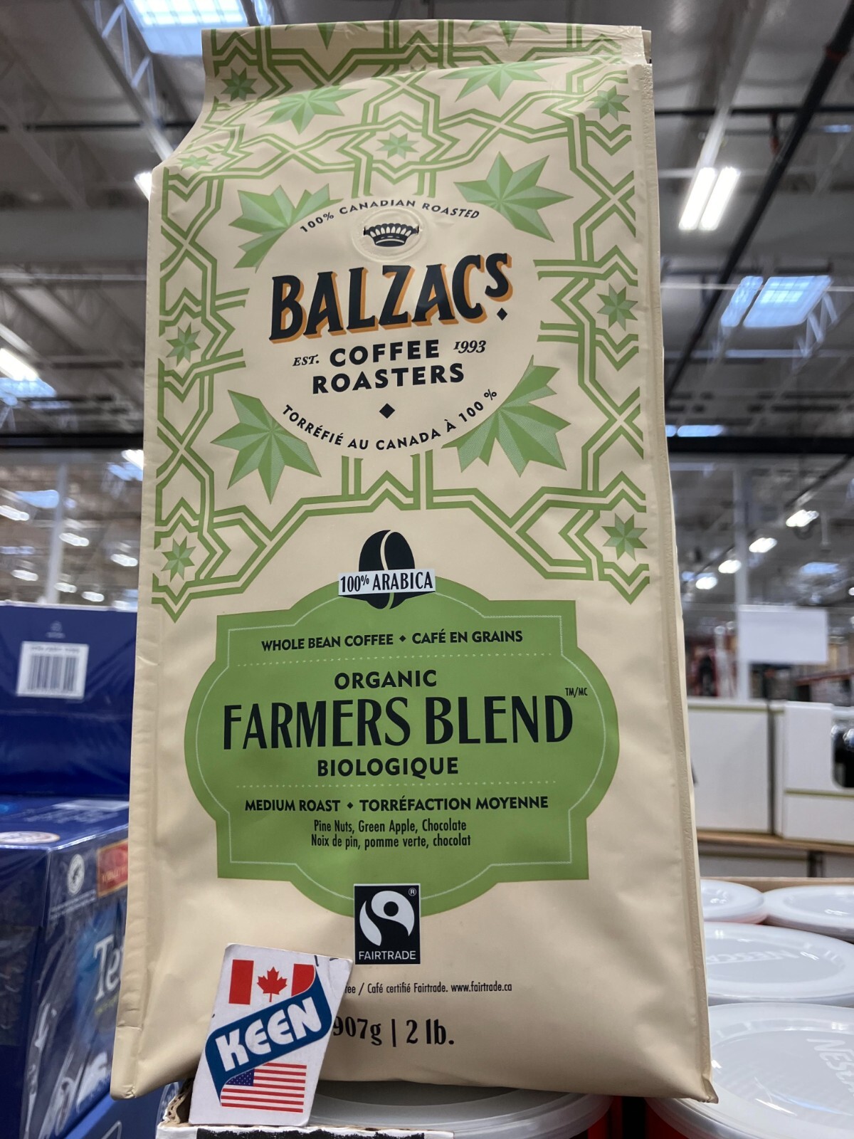 AiWaWa CA, Balzac’s Farmers Blend Whole Bean Coffee, 907 g/ 2 LB
