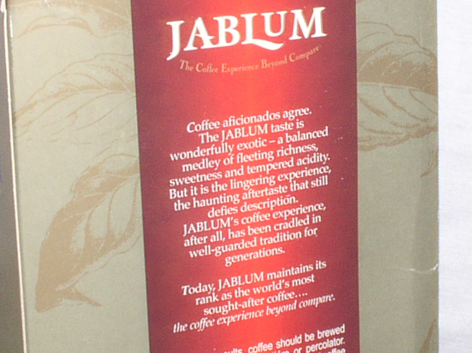 SEALED 16 OZ BLUE MOUNTAIN GOLD STANDARD JABLUM JAMAICA ROASTED GROUND COFFEE