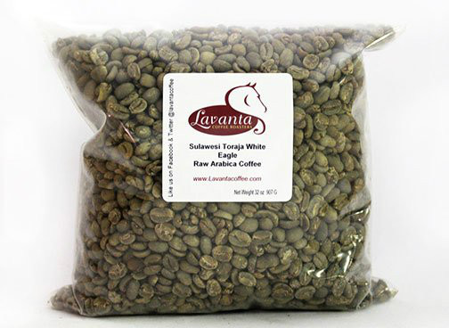 LAVANTA COFFEE GREEN SULAWESI TORAJA WHITE EAGLE TWO POUND PACKAGE
