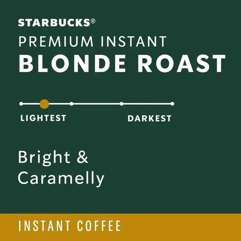 Premium Instant Coffee, Blonde Roast Coffee, Arabica Beans, 3.17 Oz