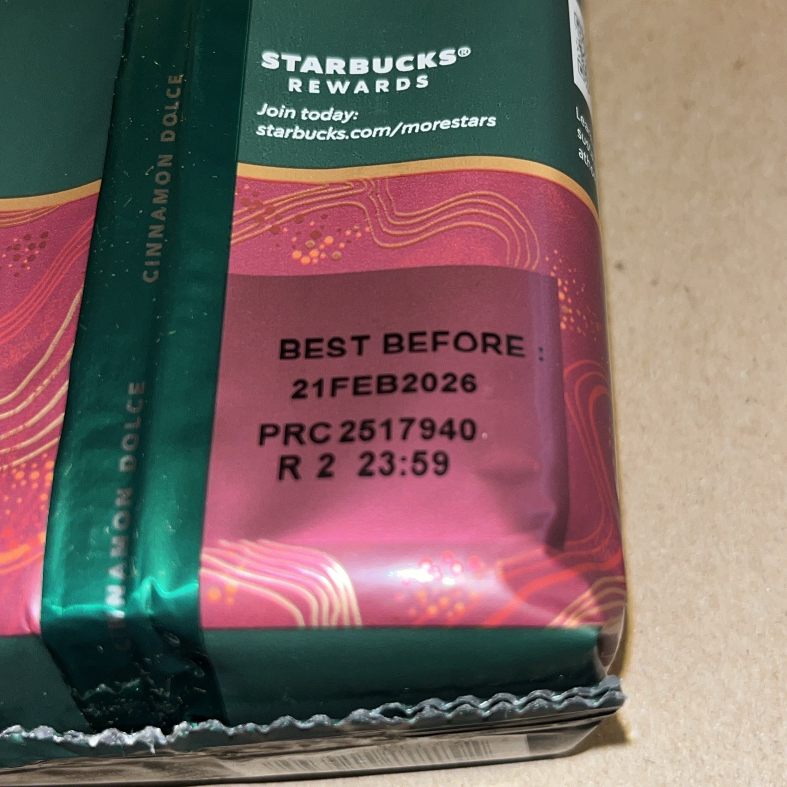6 Bags (11 Oz Each) Starbucks Cinnamon Dolce Natural Flavored Ground Coffee