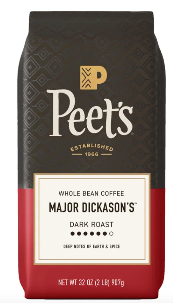 Peet’s Coffee Major Dickason’s Blend Coffee Dark Roast Whole Bean 2 Lbs E 2/9/27