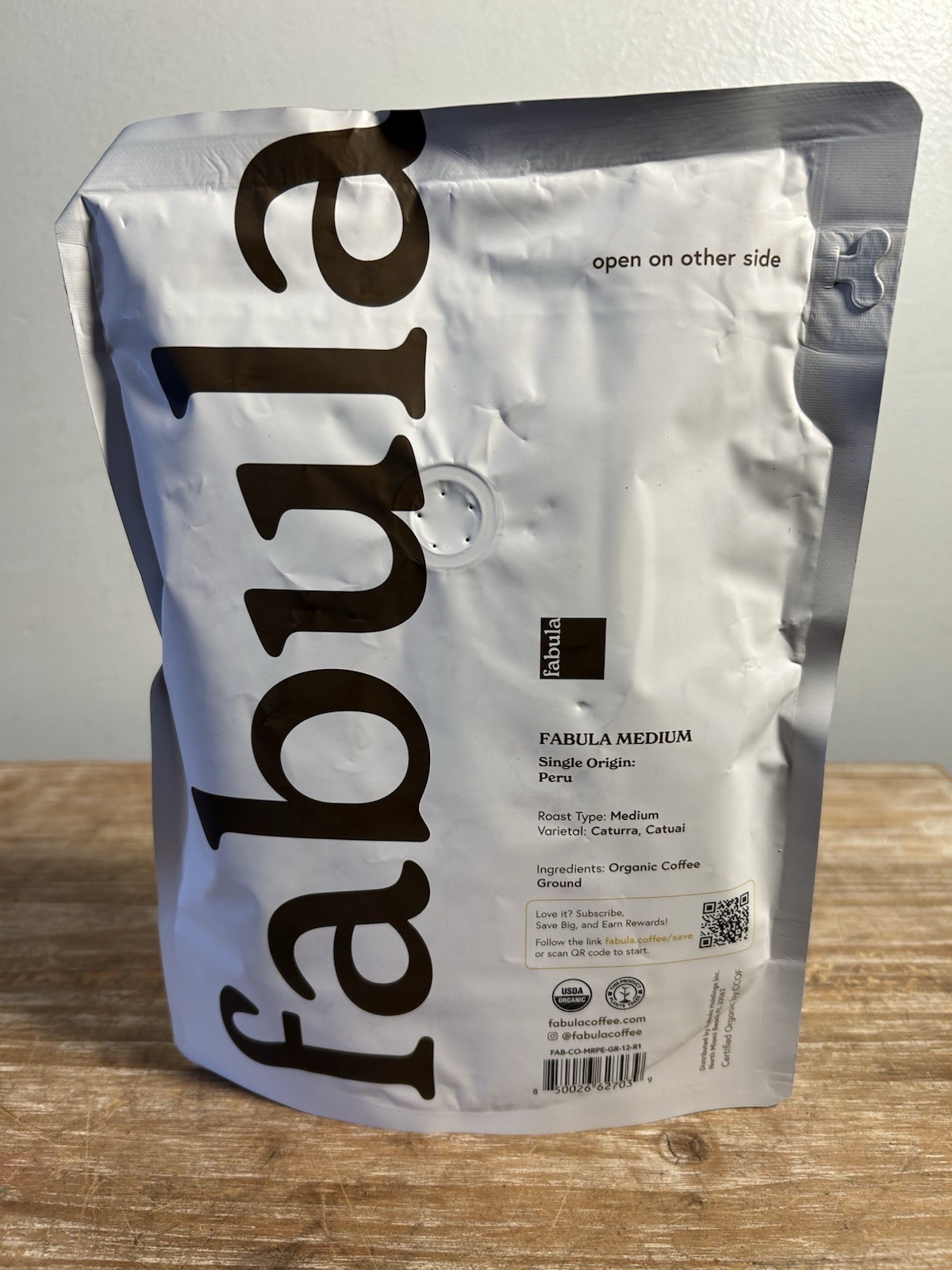 Fabula 100% Organic Coffee 12 Oz Medium Roast