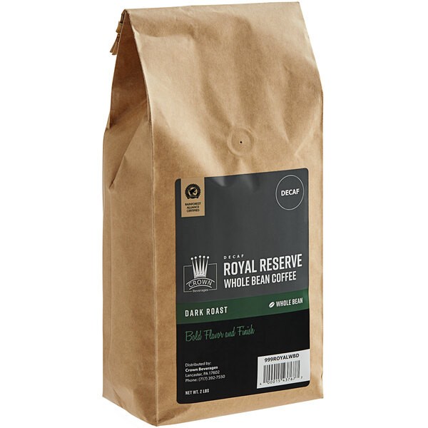 Royal Reserve Sumatra Decaf Whole Bean Coffee 2 lb. (select quantity below)
