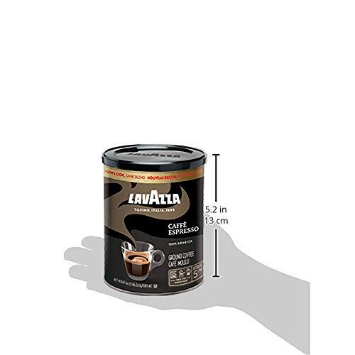 Lavazza Espresso Medium Roast Ground Coffee 100% Arabica 8 oz Tin 6 Pack