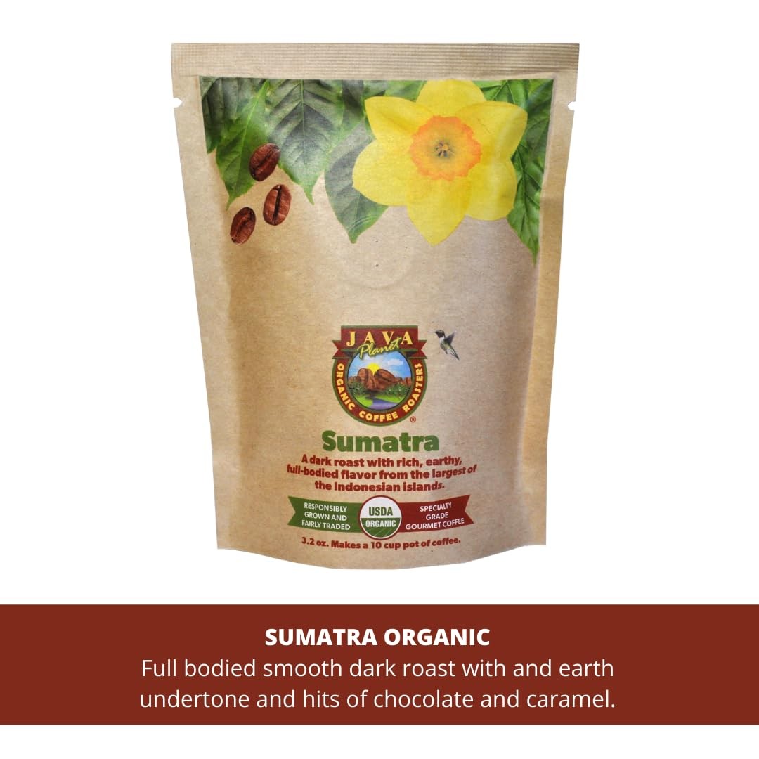 Organic Mold Free Coffee, Gift Sampler Set, 1.32 LBs in 6 Bags