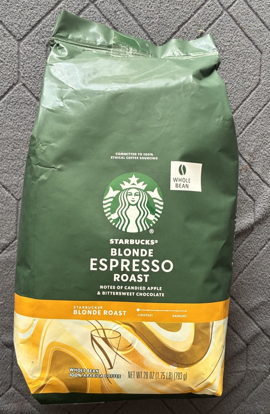 Starbucks Blonde Espresso Roast Whole Bean Coffee 28 oz BB July 6, 2026