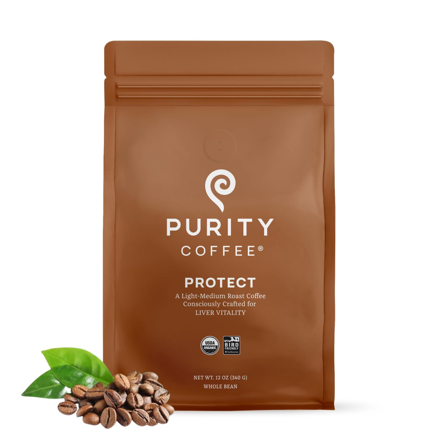 PROTECT High Antioxidant Light-Medium Roast Whole Bean (12Oz Bag) | Specialty-Gr