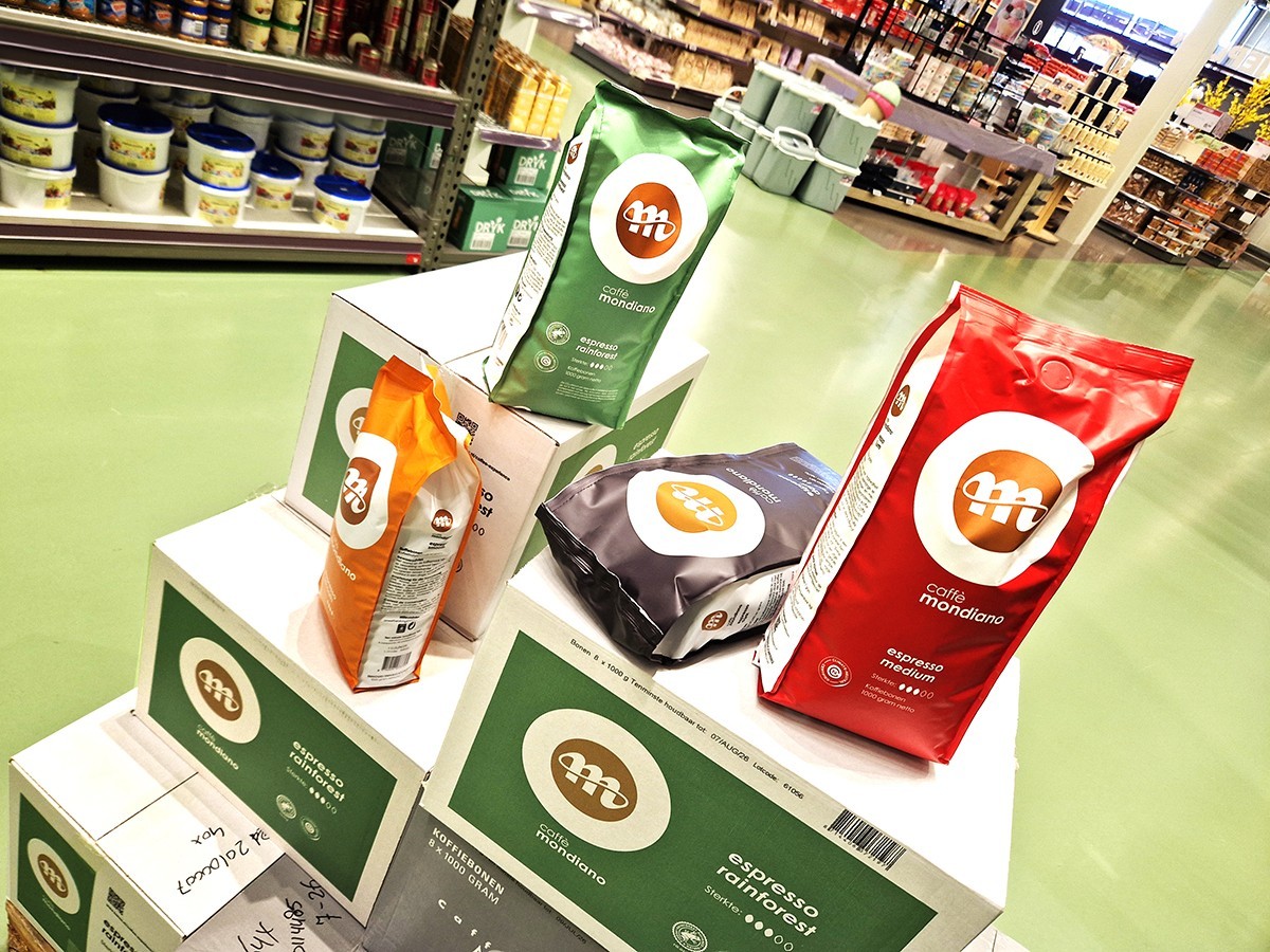 4kg Mondiano Amsterdam coffee beans, Aroma red, Decaff, Espresso, organic