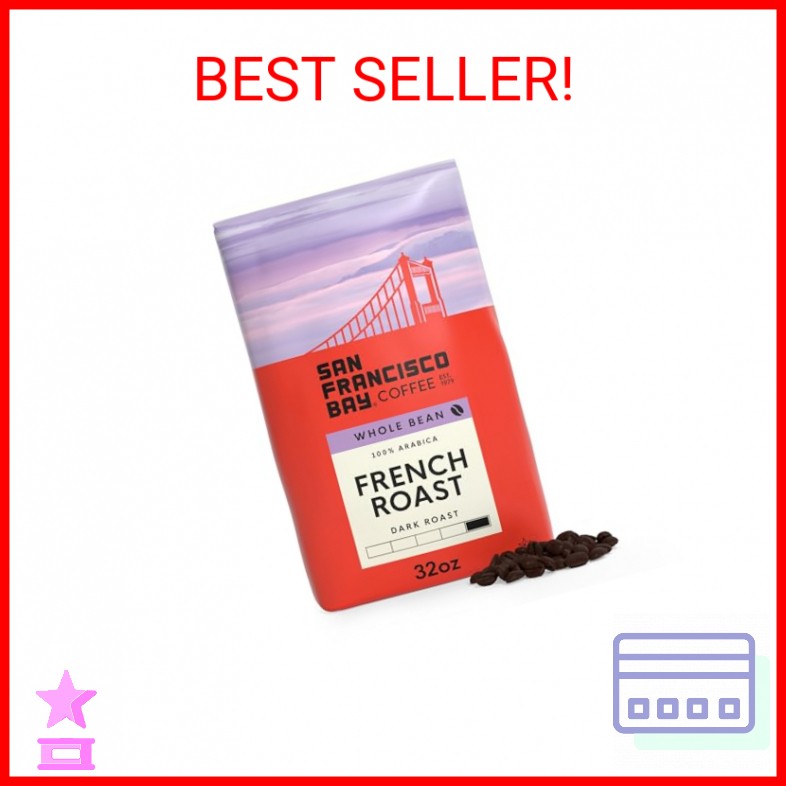 San Francisco Bay Coffee – Dark Roast Whole Bean Coffee – French Roast (2 lb bag