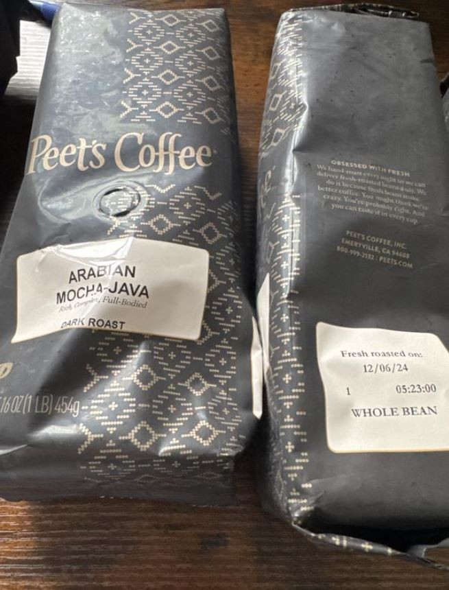 Peet’s Coffee Arabian Mocha-Java Dark Roast All Grind 16oz | FREE SHIPPING