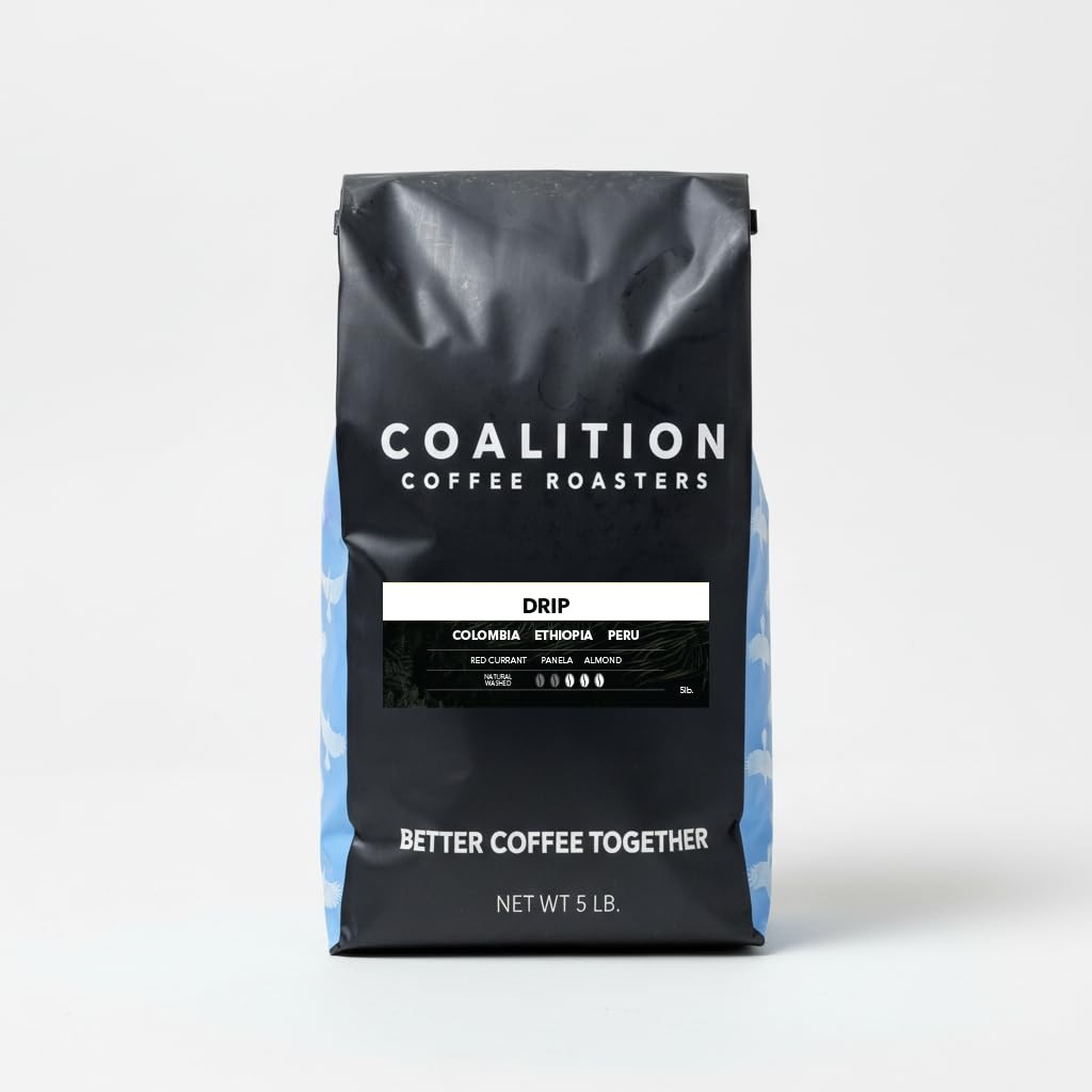 Coalition Coffee Roasters Drip Blend Whole Bean Coffee, 5 lb, Medium Roast