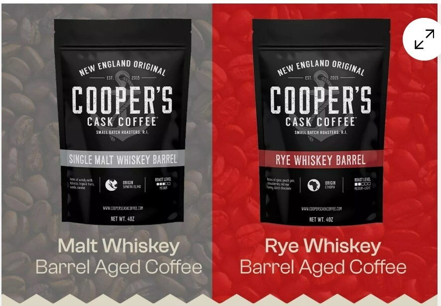 Bourbon Barrel Aged Coffee Whole Bean Set, Single Origin Sumatra Whiskey