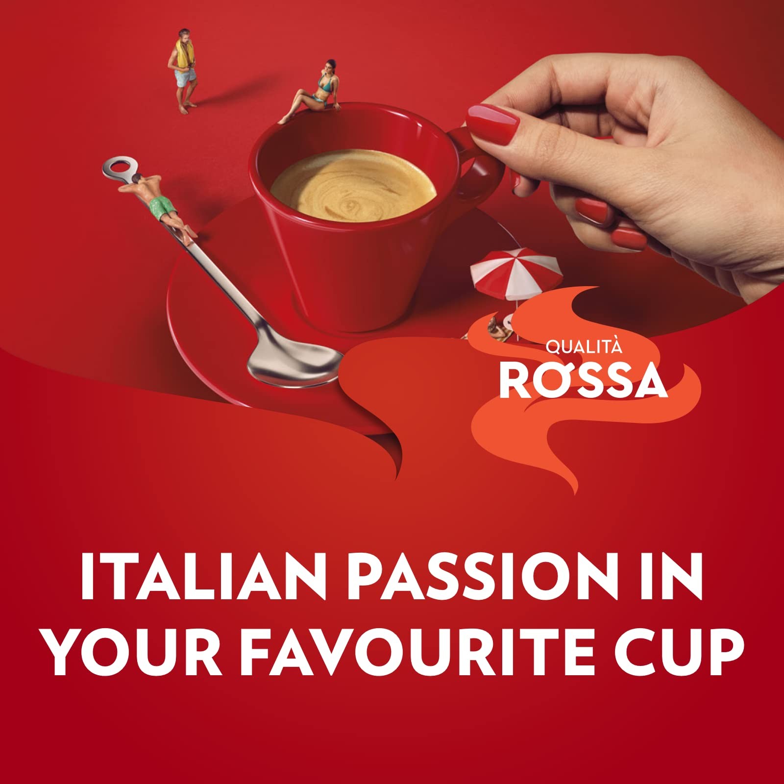 4 PCS Qualit Rossa Ground Coffee Medium Roast Arabica Robusta Blend 8.8 Oz