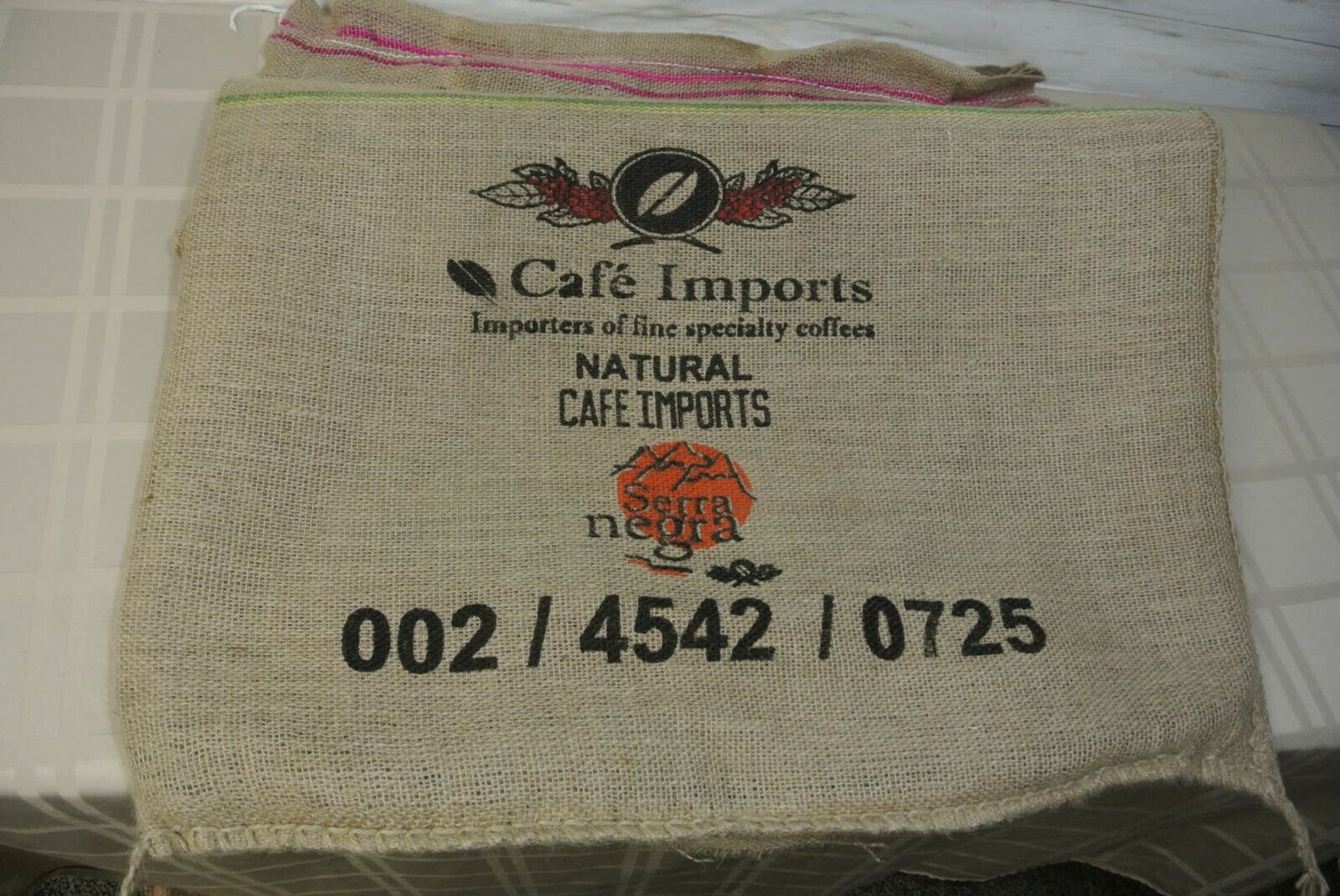 Green Coffee Bag WALL ART Decor Brazil Coffee Plant Cafe Imports