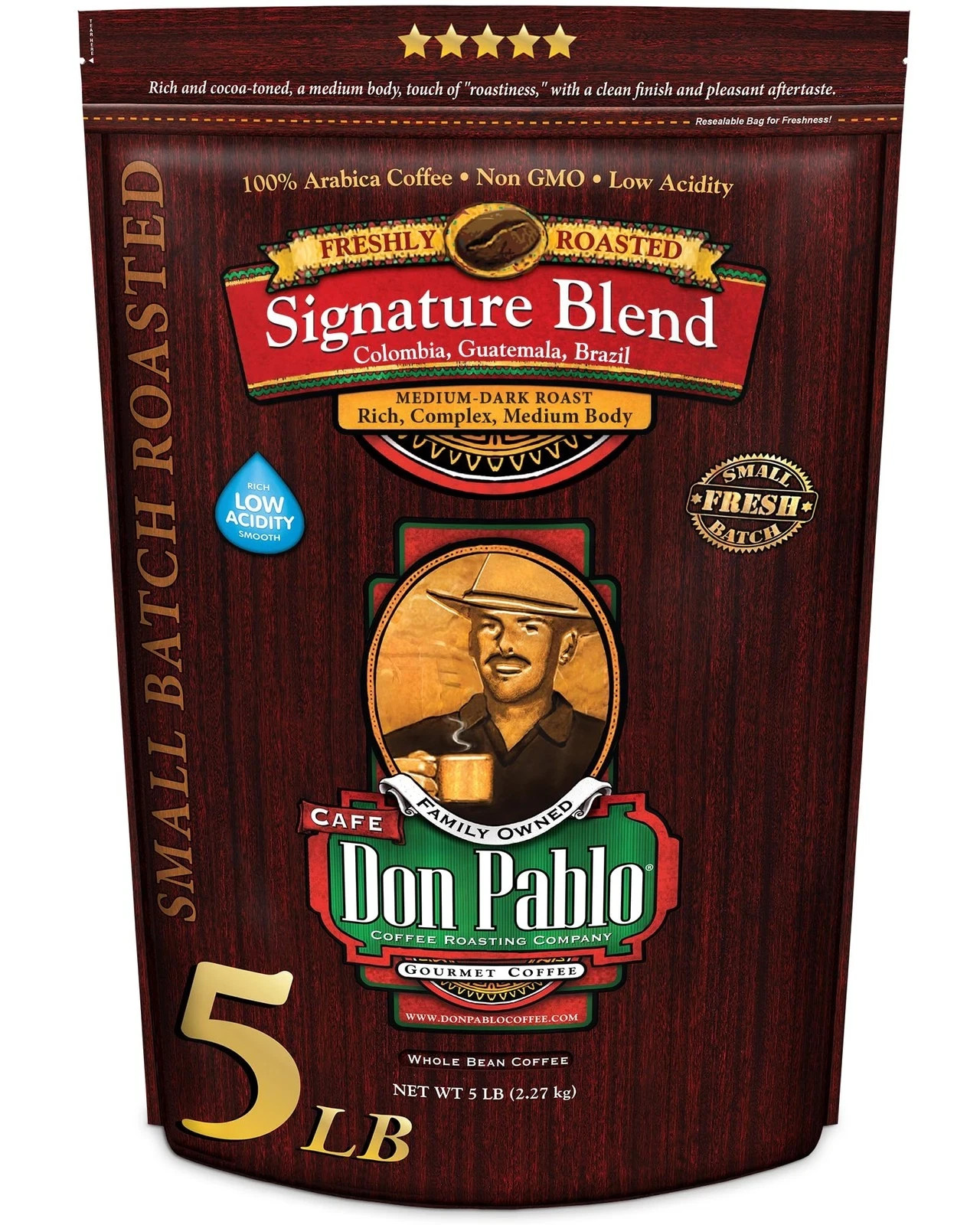 Don Pablo Gourmet Coffee – Signature Blend – Medium Dark Roast – Whole Bean