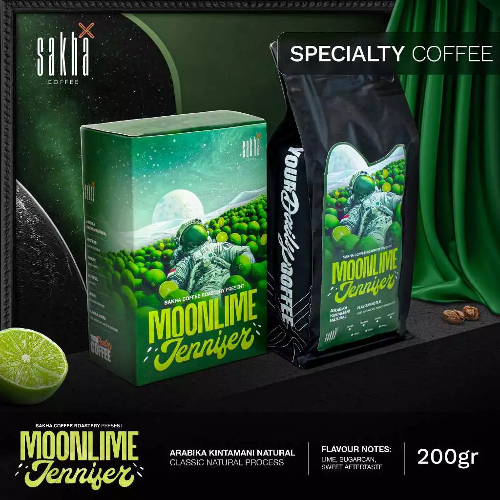 Kopi Arabika MOONLIME JENNIFER Arabica Coffee Beans Biji Coffe 200gr