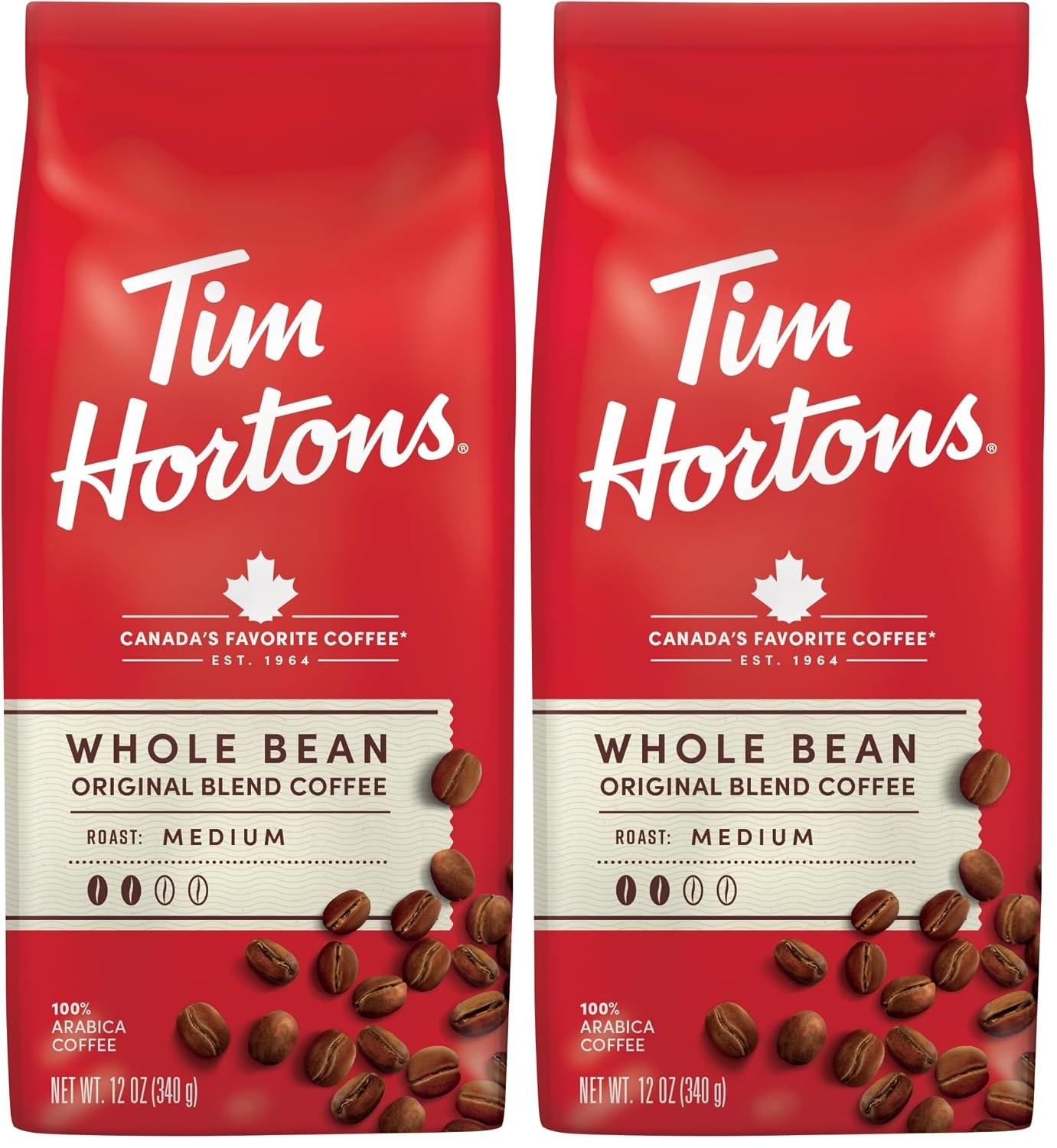 Whole Bean Original Medium Roast Coffee Made W/ 100% Arabica Beans 12 Ounce Bag