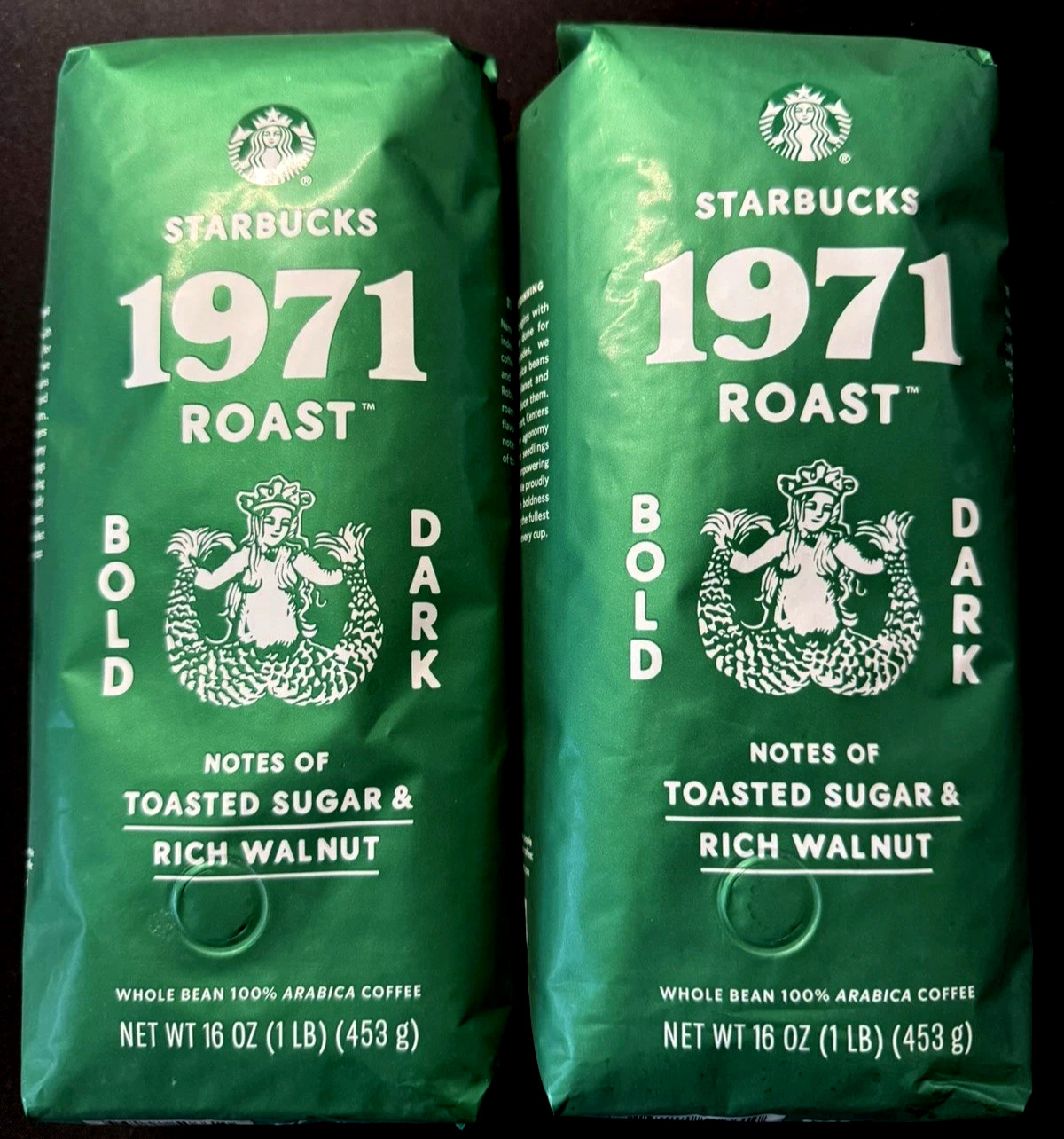2 Bags 2026 Starbucks 1971 Anniversary Dark Roast Whole Bean Coffee Exp. 11/2026