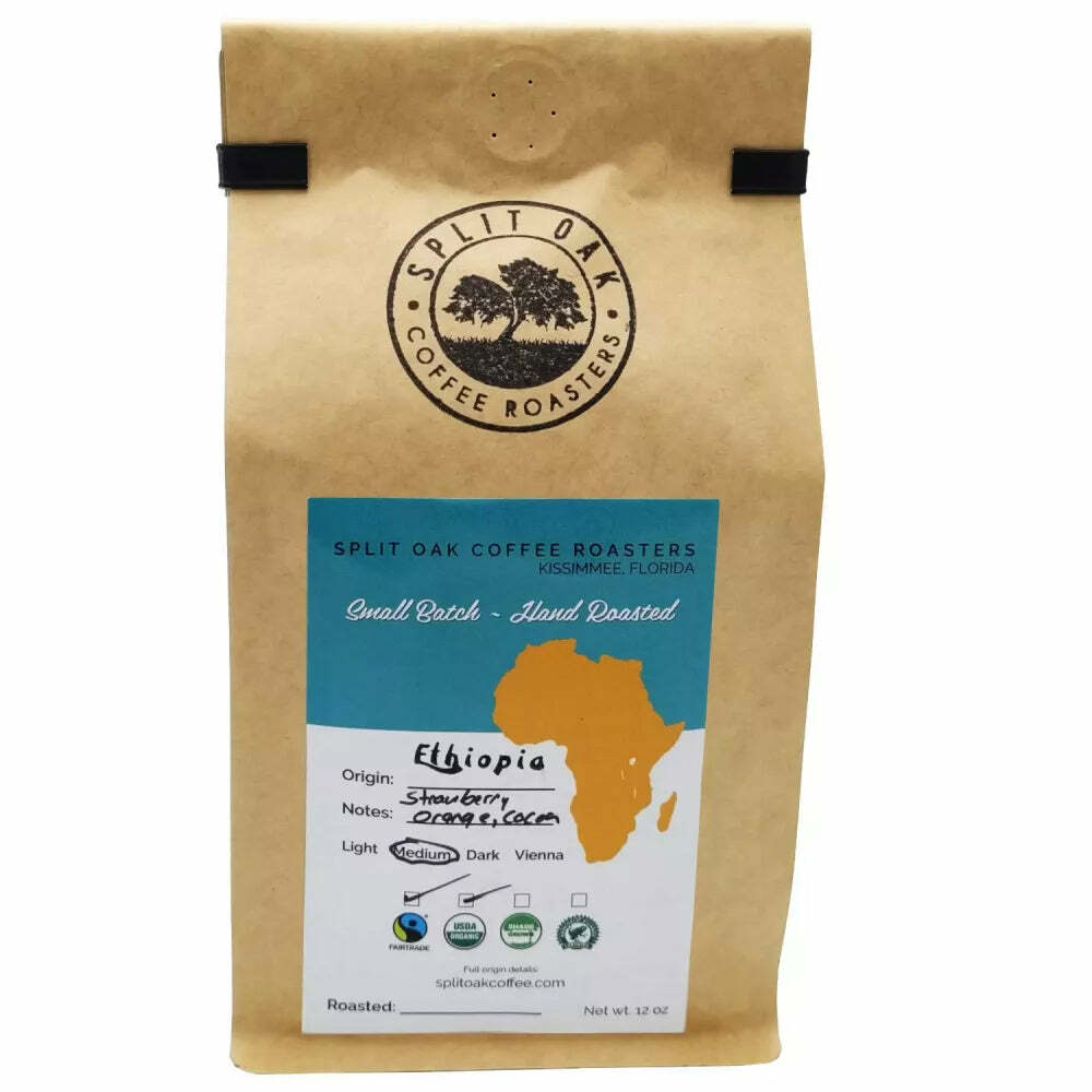 3 Pack Ethiopian Coffee Roasted Whole Beans 12oz USDA Fairtrade Coffee Rich and