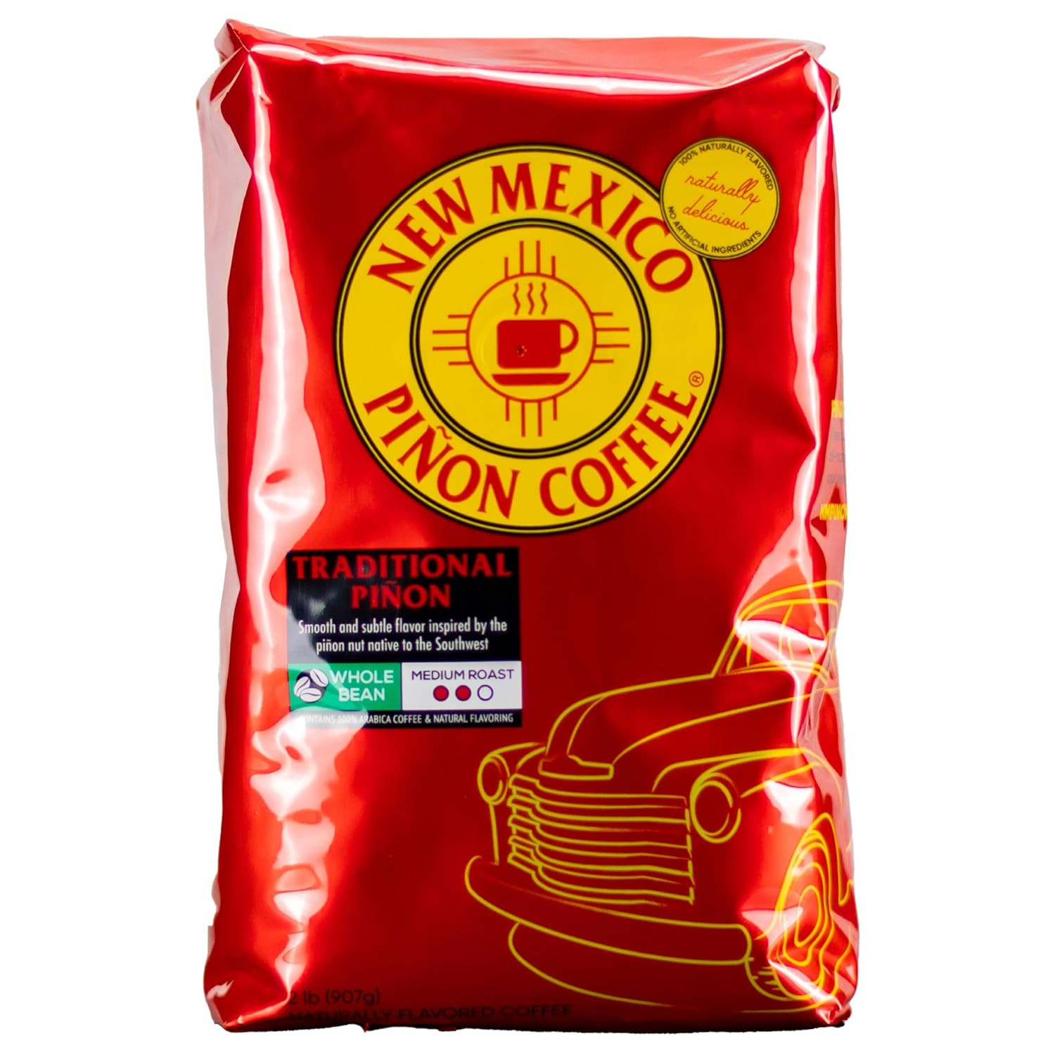 Naturally Flavored Coffee (Traditional Piñon Whole Bean, 2 Pound)