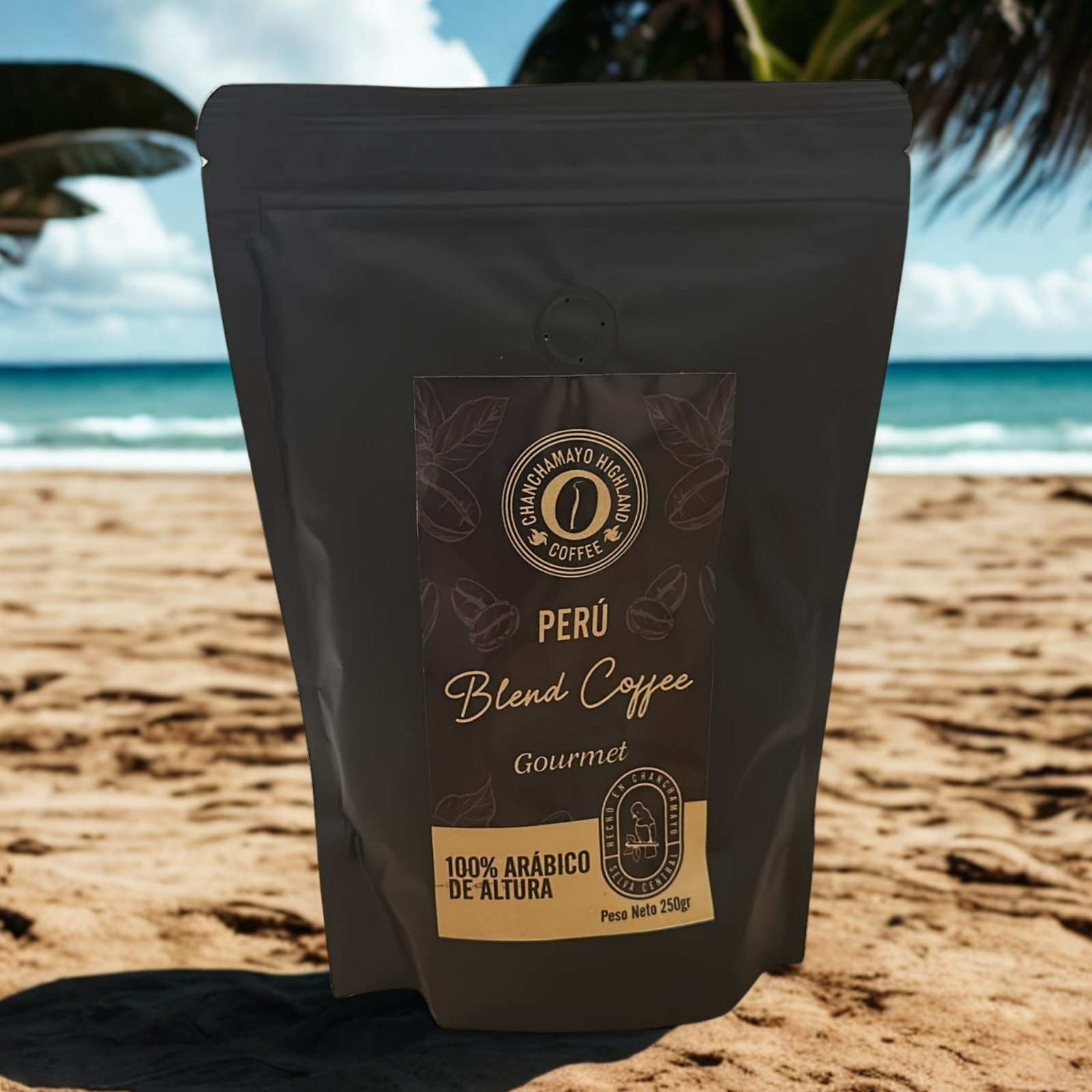 250g Peru Blend Coffee Roasted Bean Arabica Gourmet Blend Home Flavor Fun Gift