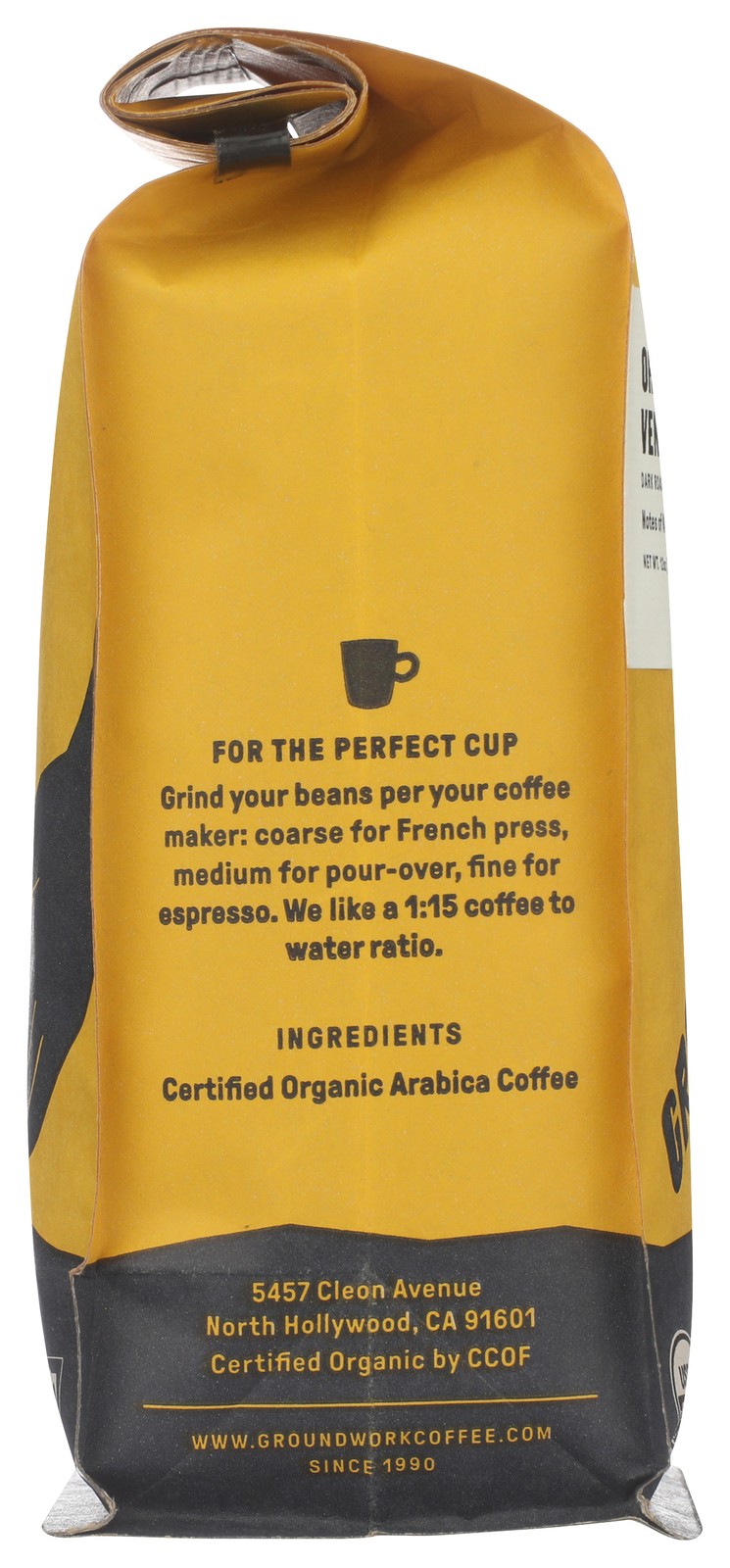 Organic Venice Whole Bean Dark Roast Coffee By Groundwork 12 Oz 340G 6 Pack
