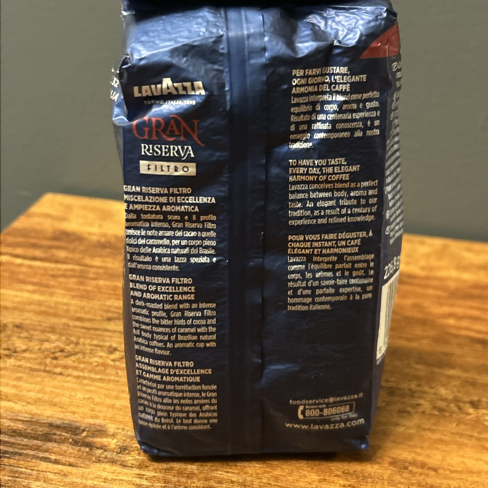 Lot of 3 Lavazza Ground Coffee Bags – House Blend & Gran Riserva Dark Roast