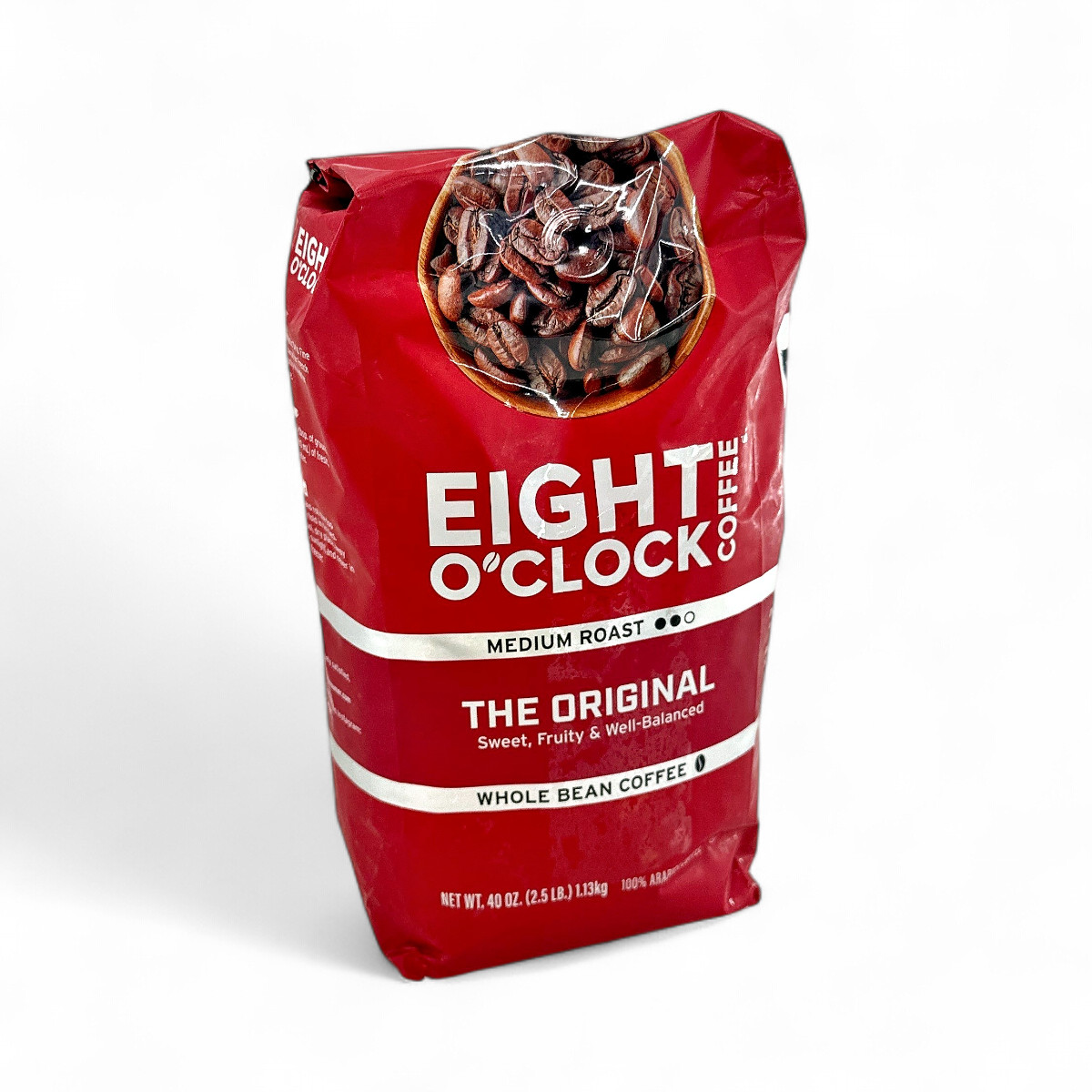 Eight O’Clock Medium Roast Whole Bean Arabica Coffee, The Original – 40 oz