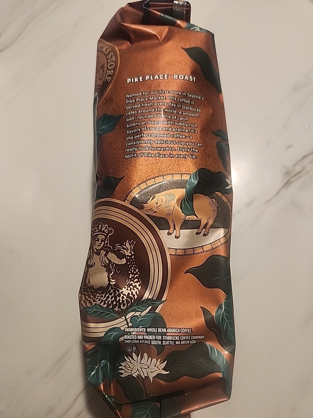 Starbucks Pike Place Medium Roast Whole Bean Coffee 1lb Bag | EXP JULY 2026 NEW