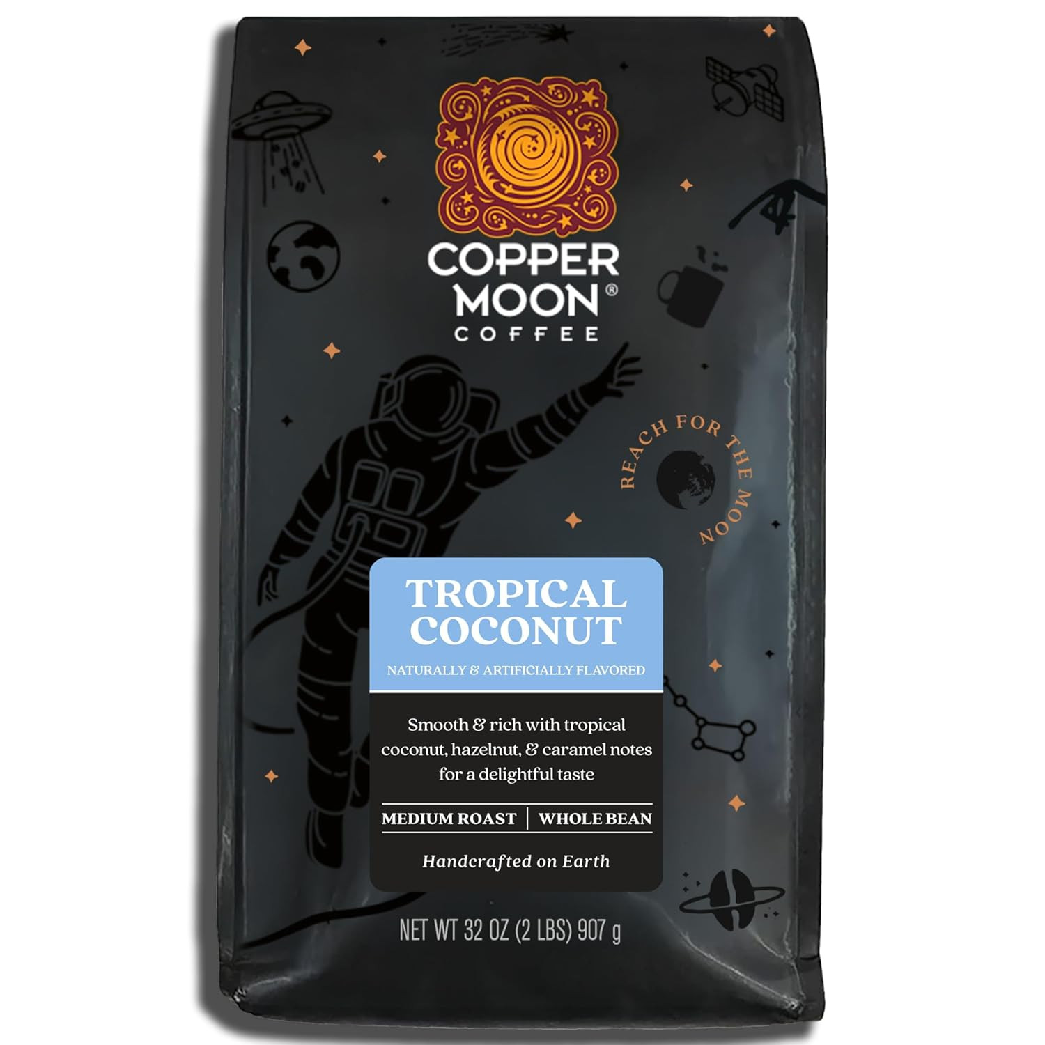 Medium Roast Whole Bean Coffee, Hazelnut & Cream Blend, 5 Lb